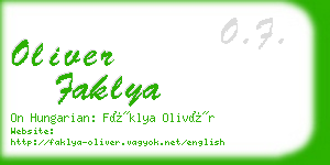 oliver faklya business card